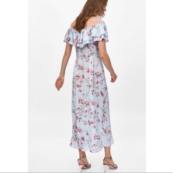 ZARA Floral Print Maxi Dress - Picture 3 of 12